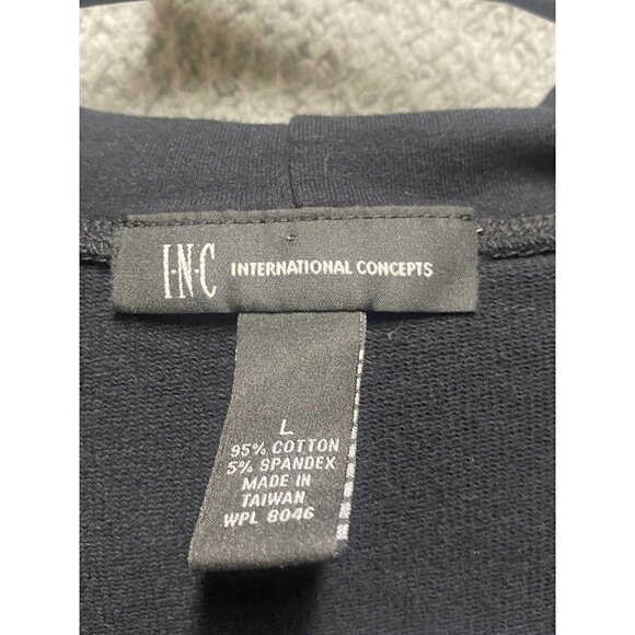 INC Women’s Black Cotton Blend 3 Button Front Short Sleeve  Collar Tunic… - Picture 3 of 6